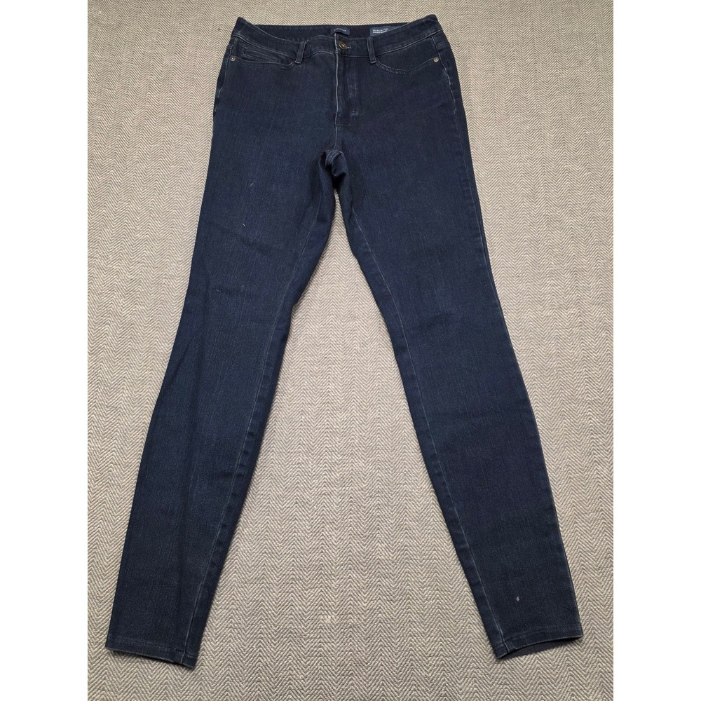 J.Jill Denim Premium-Flex High-Rise Leggings Dark Indigo Blue Jeans Size 8T Tall